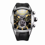 Reef Tiger 316L Stainless Steel Wine Barrel Automatic Watch Fashion Mulitfunction Tourbillon Mechanical Watches for Men RGA3069