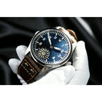 HRUODLAND Pilot Watch for Men BGW-9 Luminous Mechanical Wristwatch 316L Stainless Steel Sapphire Glass 10ATM Waterproof F016