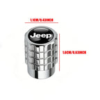 4Pcs Car Emblem Valve Cap Wheel Valves Dust Cover Tire Accessories For Jeep Wrangler Renegade Compass Gladiator Cherokee JL JK