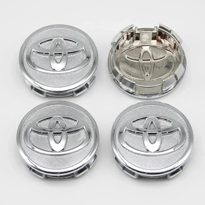 4pcs 57mm+62mm Car Tyre Wheel Center Hub Cap Badge For Toyota C-hr Prado Rav4 Yaris Hilux Prius Avensis Corolla Camry crown