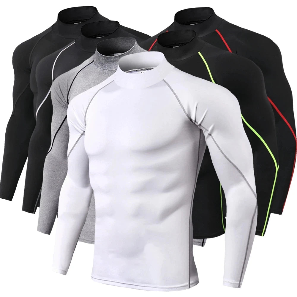 Camiseta deportiva de culturismo para hombre, camiseta para correr de secado rápido, Top de compresión de manga larga, camiseta de gimnasio para hombre, camiseta ajustada para Fitness Rashgard