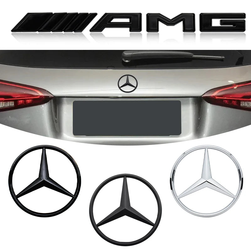 1Pcs ABS Car Rear Decal Trunk Emblem Sticker Mercedes Benz Replace Accessories For W204 W222 W205 W177 W212 W213 X253 W203 W176