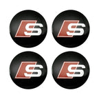 4Pc 56mm Car Wheel Center Hub Cap Rim Cover Emblem Stickers For Audi sline Rs A4 B7 B8 B9 A3 8P 8L 8V A5 A6 C6 C5 C7 A1 A7 A8 Q2