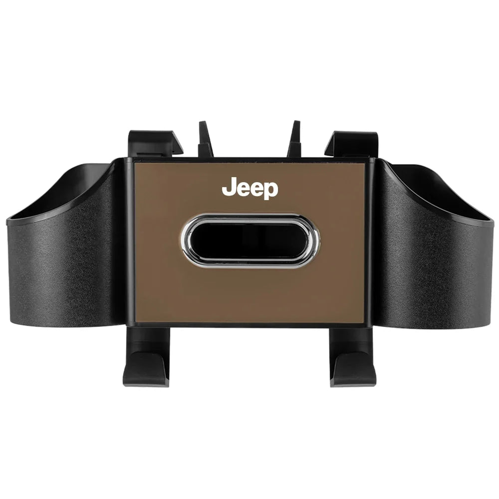 Car Backseat Tissue Organizer Cup Holder Accessories For Jeep Wrangler Renegade Compass Gladiator Cherokee Grand Patriot Libert