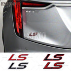 Car Styling 3D LS Car Metal Alloy Rear Trunk Fender Adhesive Badge Body Tailgate Displaceme Emblem For Cadillac CTS Escalade
