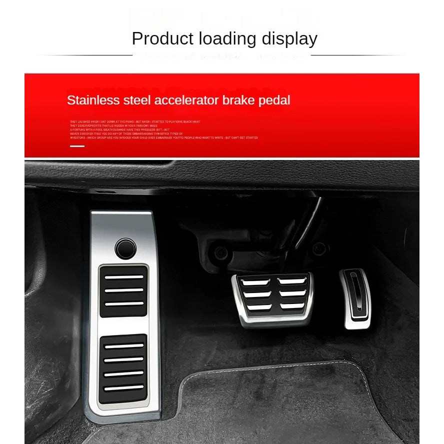 LULECI Car Pedals for Audi AT MT 2009-2024 A4 B8 B9 A6 C7 C8 Q5 High Quality Stainless Steel Accelerator Brake Pedal Cover Pads