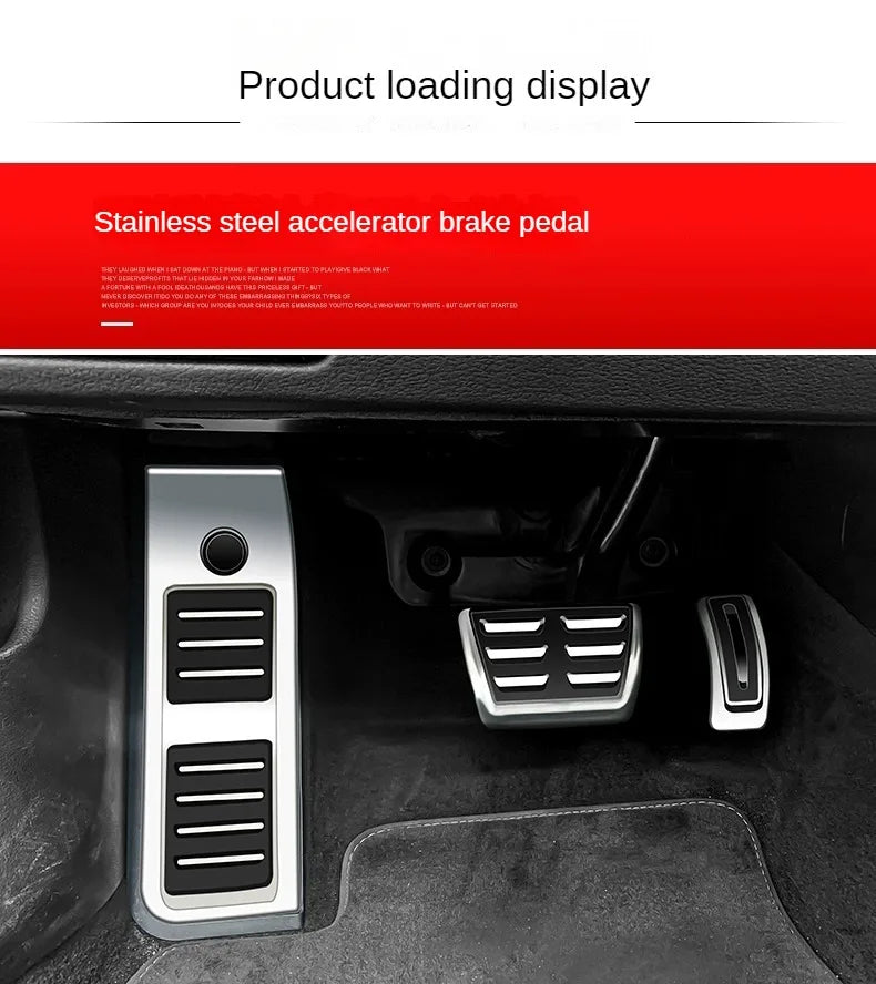 LULECI Car Pedals for Audi AT MT 2009-2024 A4 B8 B9 A6 C7 C8 Q5 High Quality Stainless Steel Accelerator Brake Pedal Cover Pads