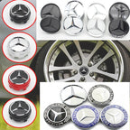 4Pcs 60mm 75mm Car Wheel Center Hub For Mercedes Benz AMG class W205 W203 GLC GLK W206 W220 W211 A180 Cap Rim Cover Accessories