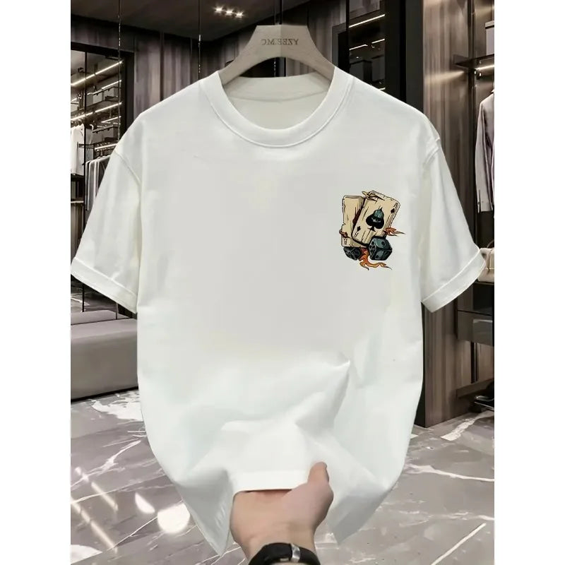 The latest 100% classic printed loose-fitting short-sleeved shirt is a high-quality top suitable for both men and women.