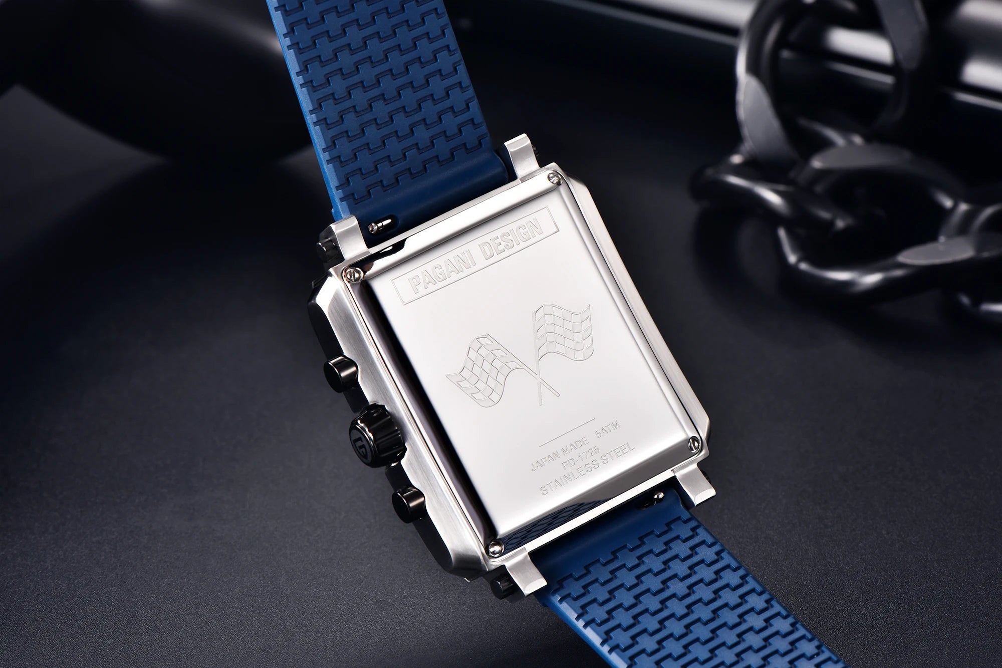 2026 New Pagani Design PD1725 Men Square Quartz Watch Chronograph 42MM Sapphire Glass Waterproof Racing Sports Silicone reloj