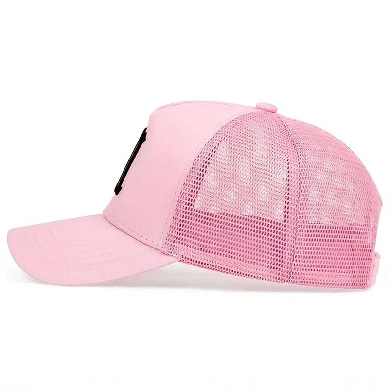 Unisex Personality Letter Embroidery Baseball Net Caps Spring Summer Outdoor Fishing Hat Adjustable Casual Hats Sunscreen Hat