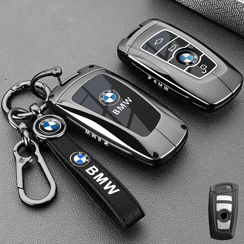 Alloy Metal Car Remote Key Case Cover Car Holder Shell Bag Fob For BMW F30 F20 F02 M3 M5 F10 F18 F22 F01 X3 X4 F06 Accessories