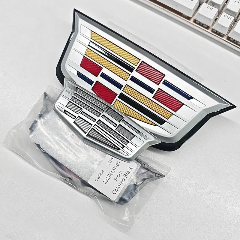 1pcs 3D ABS Car Front Grille Center Emblem Badge Rear Trunk Sticker Accessories For Cadillac CT4 CT5 CT6 XT4 XT5 XT6 XTS ATS