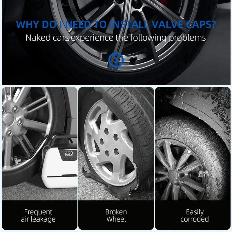 Car Tire Stem Valve Caps Aluminium Car Dustproof Caps Tire Wheel Stem Air Valve Caps For Honda Civic XR-V HR-V City Accord Jazz