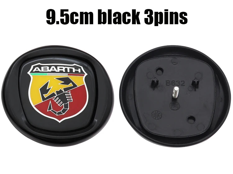 1pcs 6cm 9.5cm 12cm 3D ABS Car Front Logo Steer Wheel Rear Bumper Tail Door Trunk Emblem Sticker Styling Accessories