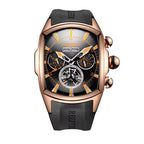 Reef Tiger 316L Stainless Steel Wine Barrel Automatic Watch Fashion Mulitfunction Tourbillon Mechanical Watches for Men RGA3069