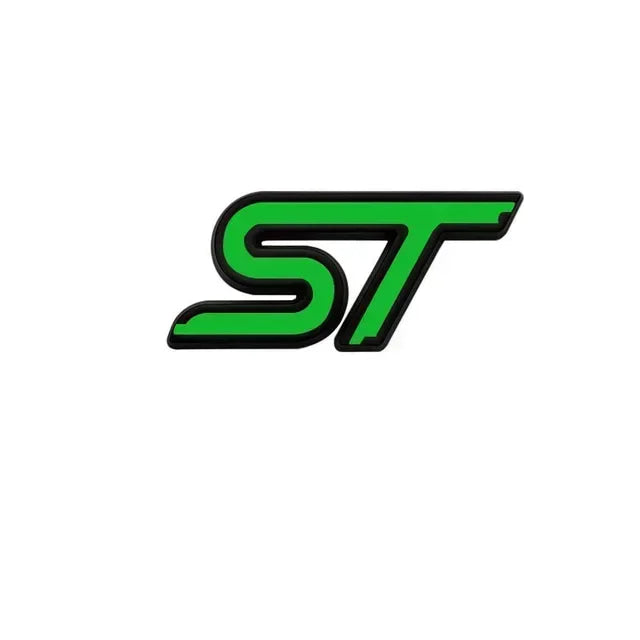 3D Metal ST Logo Car Steering Wheel Emblem Badge Sticker For Ford Focus 2 3 MK2 MK3 MK4 MK7 Fiesta Kuga Explorer Edge