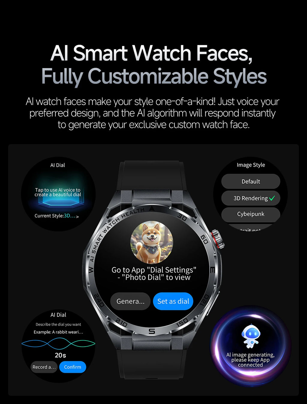 2026 New ECG AI Health Smartwatch for Men 1.53"AMOLED BP/Heart Rate Monitor BT Call IP68 Waterproof Smart Watch for Android IOS