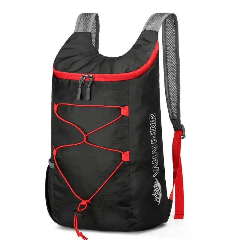 Mochila plegable multifuncional para exteriores, bolsa deportiva de tela de nailon impermeable y ligera de alta densidad para acampar, senderismo y viajes