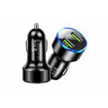 Cargador de coche de 240W, puertos USB duales, carga súper rápida de 120W con pantalla Digital, adaptador de carga rápida para IPhone, Samsung, Xiaomi