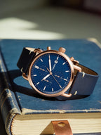 Fossil FS5404 Men Quartz Watch Chronograph Genuine Leather Strap Rose Gold Casual Business Wristwatch Relogio Masculino