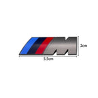 5.5cm for M logo new gray ABS sticker trunk badge for BMW X1M X2M X3M X4M X5M X6M X7M M1M2M3M4M5M6M7M8