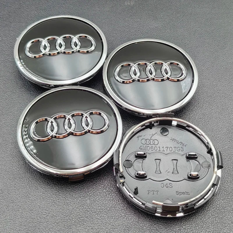 4pcs 60mm 61mm 68mm  Audi Hub Caps Car Wheel Center Caps  For Audi A1 A2 A3 A4 A5 A6 A7 A8 S3 S6 Q3 Q5 Q7 Accessories