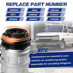 For Chevrolet GMC Silverado Sierra Express Cadillac AC Compressor + Clutch
