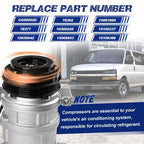 For Chevrolet GMC Silverado Sierra Express Cadillac AC Compressor + Clutch