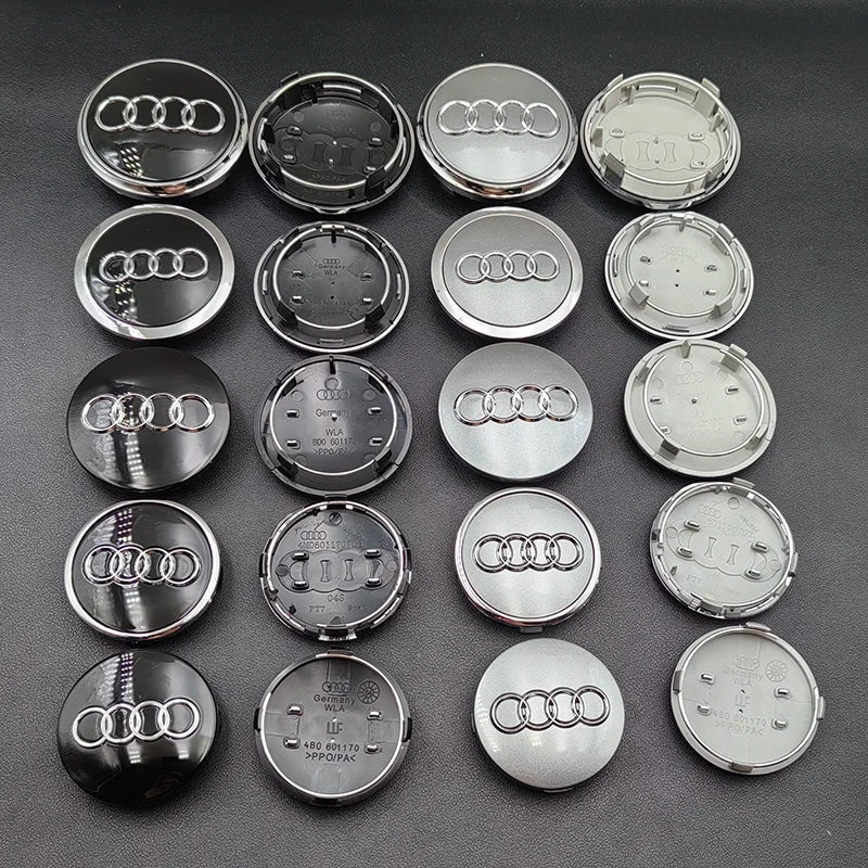 4pcs 60mm 61mm 68mm  Audi Hub Caps Car Wheel Center Caps  For Audi A1 A2 A3 A4 A5 A6 A7 A8 S3 S6 Q3 Q5 Q7 Accessories