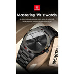 POEDAGAR Military Watch For Men Waterproof Luxury Week Calendar Man Wristwatch Quartz Stainless Steel Fashion Men's Watches Male
