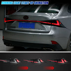 LED RGB Tail Lights for Lexus IS250 IS350 IS200t IS300 ISF 2014-2020 3IS Sequential Turn Signal Rear Trunk Lid Lamps Assembly