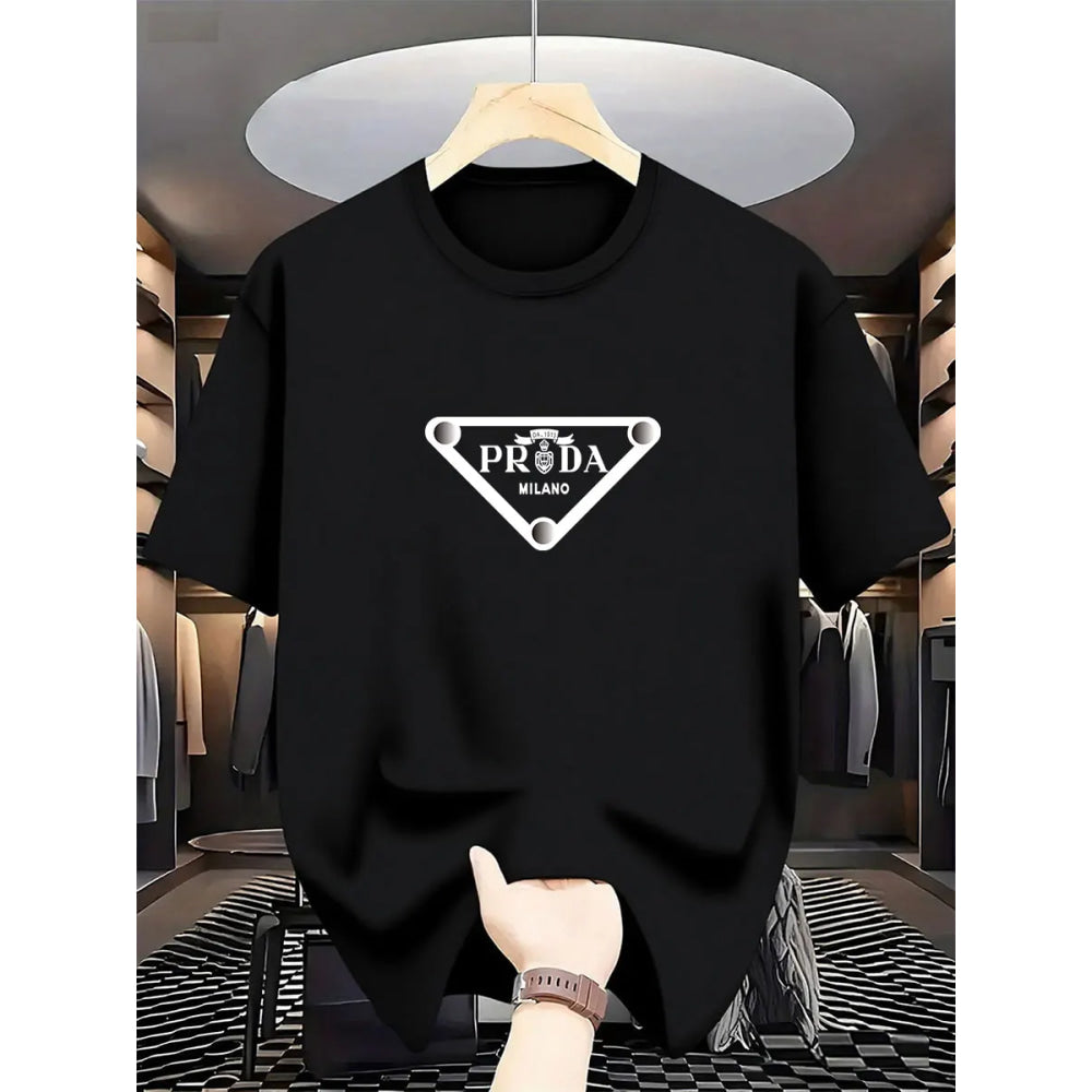 The latest 100% classic printed loose-fitting short-sleeved shirt is a high-quality top suitable for both men and women.