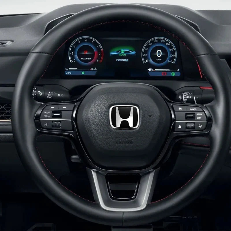 Car Steering Wheel Emblem H-Sticker For Honda Civic Accord City CRV Jade Fit Odyssey Hybrid Red Black Blue Interior Modification