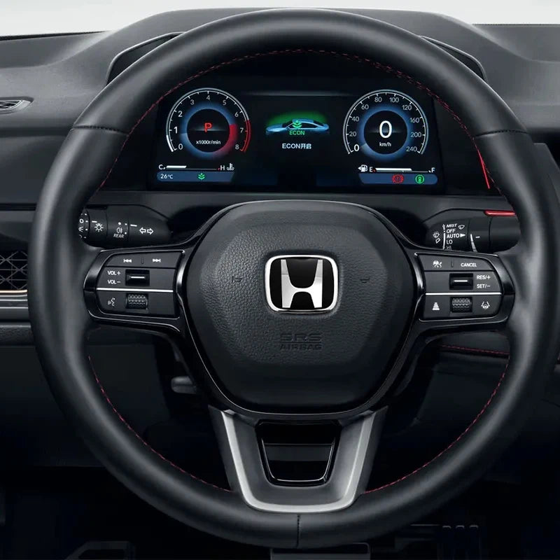 Car Steering Wheel Emblem H-Sticker For Honda Civic Accord City CRV Jade Fit Odyssey Hybrid Red Black Blue Interior Modification