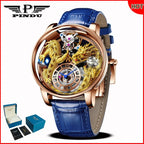 PINDU Design 2025 NEW Men Watch Diamond TourbillionTop Brand Luxury Astronomia Quartz Watch Men sapphire glass waterproof Watch