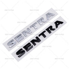 ABS Silver Black SENTRA Logo 3D Car Emblem Tailgate Badge Side Door Decal Body Sticker Accessories