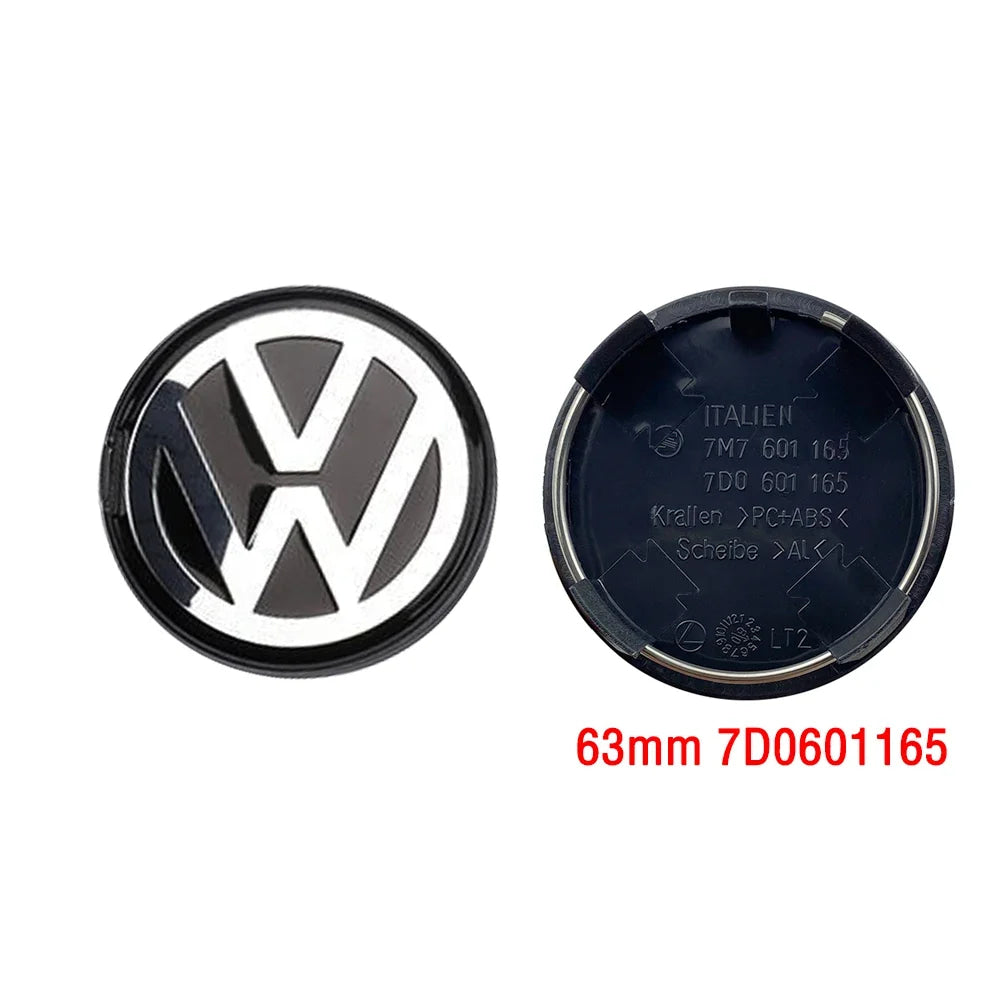 Abs - 4pcs 55mm 56mm 65mm 70mm Car Styling Wheel Center Cap Hub Covers Badge Accessories For VW Volkswagen 3B7601171 1J0601171