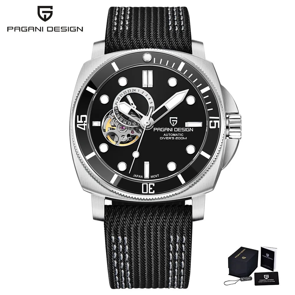 PAGANI DESIGN 2026 New NH39 Sports Automatic Men's Mechanical Watch Sapphire Stainless Steel 200m Waterproof Sports Reloj Hombre