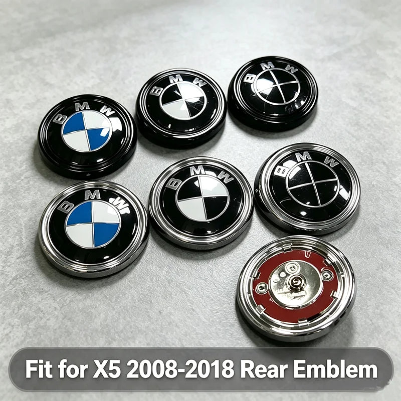 100mm Modified Car Rear Trunk Emblem Cover for BMW X5 2008-2018 Tail Replacement Badge Accessories Part Number 51147294465
