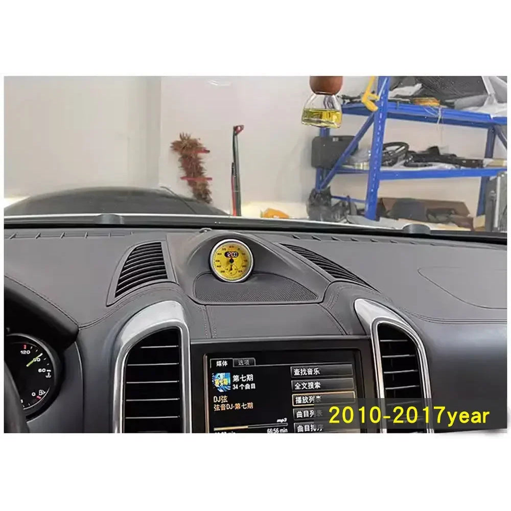 Car Stopwatch Panel Cover For Porsche Cayenne 958 chrono watch Interior Center Dashboard Clock Compass Modification Accessories