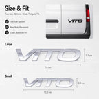For Fujian Benz Mercedes Benz VITO 3D Metal Rear Trunk Emblem Badge Sticker Tailgate Body Letter Logo Decal Trim Car Accessory