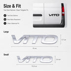 For Fujian Benz Mercedes Benz VITO 3D Metal Rear Trunk Emblem Badge Sticker Tailgate Body Letter Logo Decal Trim Car Accessory