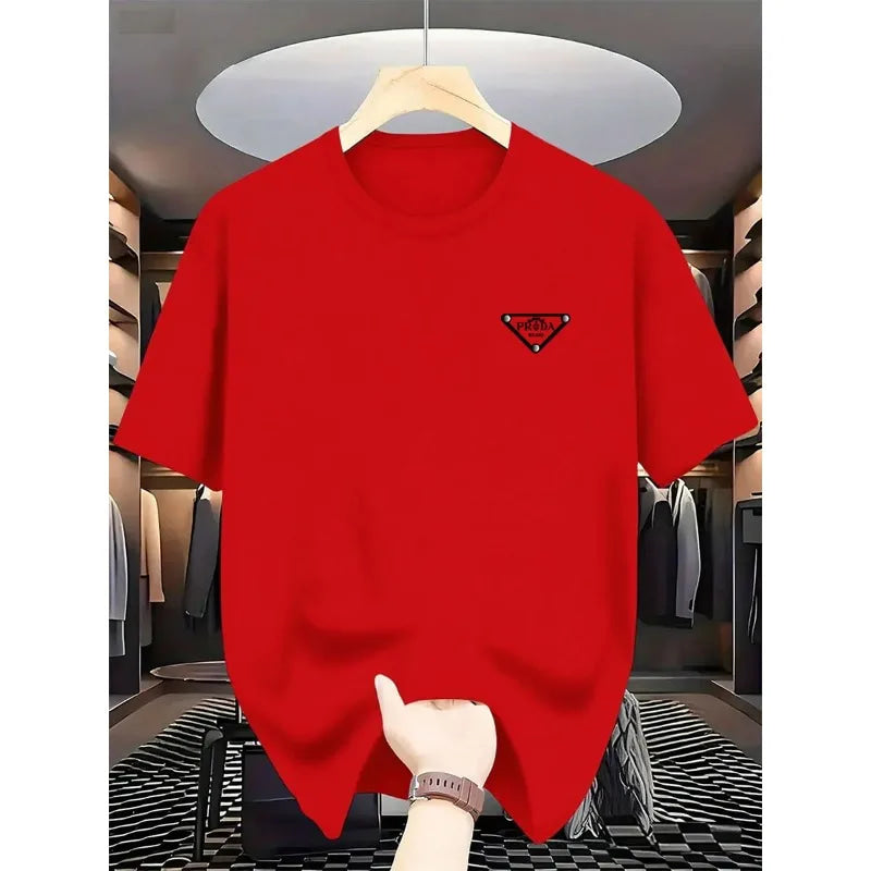 The latest 100% classic printed loose-fitting short-sleeved shirt is a high-quality top suitable for both men and women.
