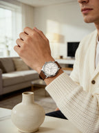 Fossil FS5380 Men's Watch Neutra Chronograph Quartz Leather Strap Vintage Casual Business Wristwatch for Men