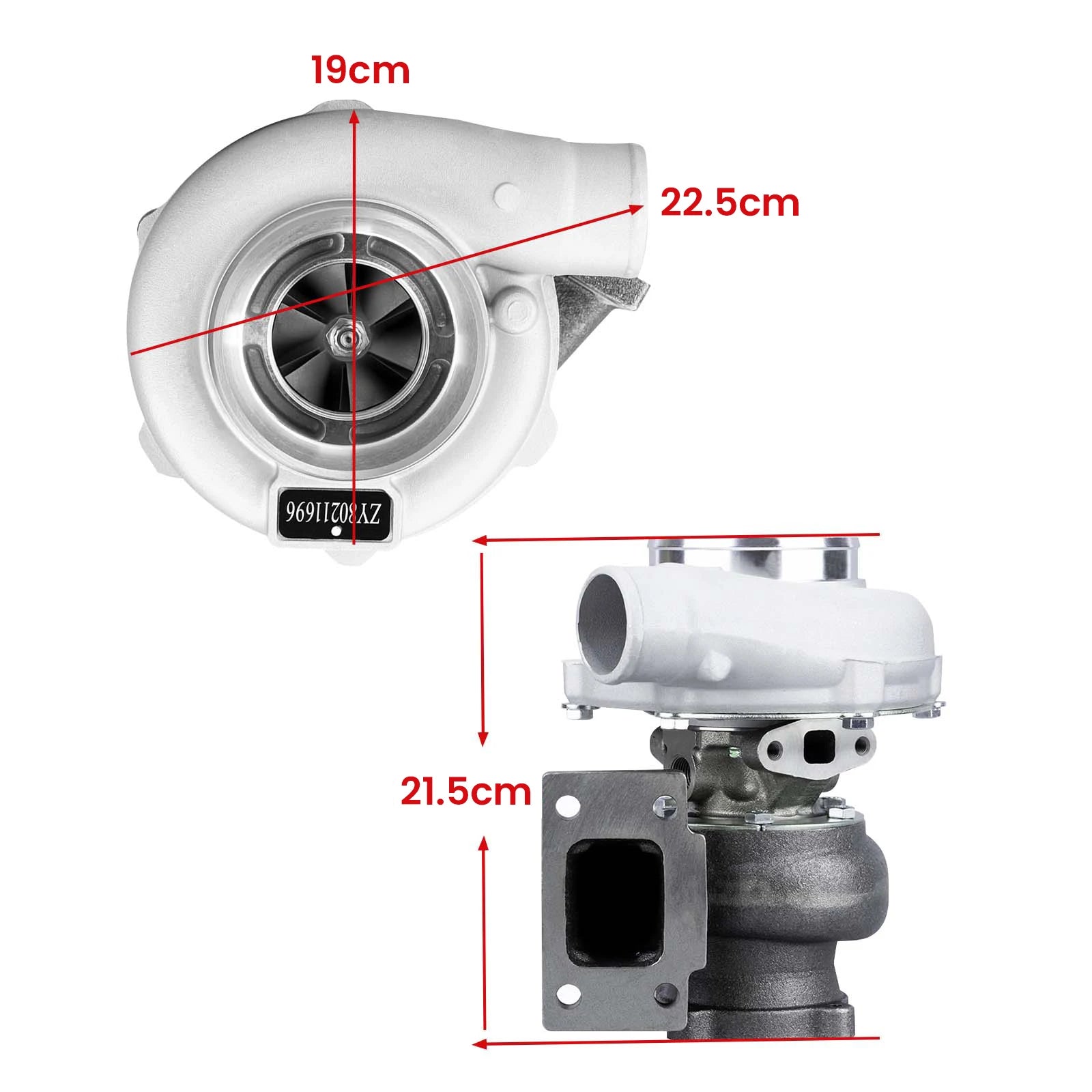 GT30 GT3037 GT3076 T3 Flange 2.5L-3.0L 0.82 Water Turbocharger 4/6 cyl 500+HP