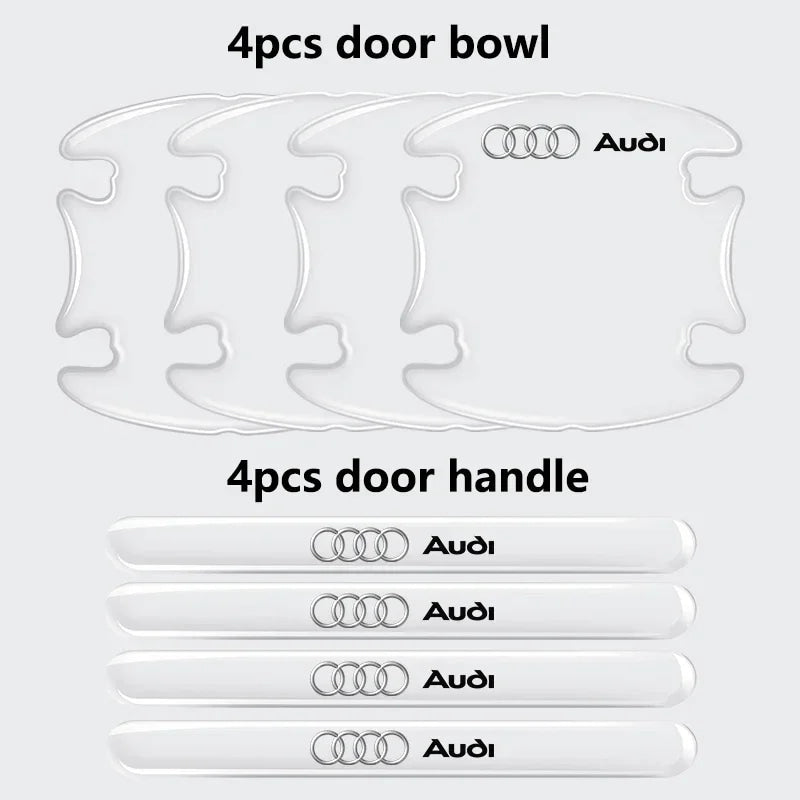 For Audi A4 B5 B6 A3 8P 8V 8L A5 A6 C6 C5 A1 A7 A8 Q2 Q3 TT Car Door Edge Anti Scratch Collision Protection Strip Stickers