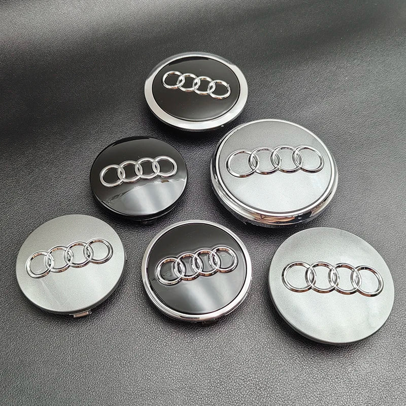 4pcs 60mm 61mm 68mm  Audi Hub Caps Car Wheel Center Caps  For Audi A1 A2 A3 A4 A5 A6 A7 A8 S3 S6 Q3 Q5 Q7 Accessories