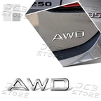 1Pcs 3D Chrome Metal Car AWD Letter Logo Fender side Rear Bumper Trunk Emblem Sticker For Lexus IS200 IS250 IS300 IS350 Decor