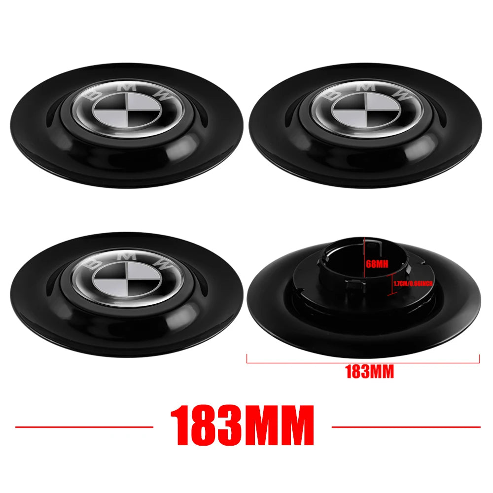 4Pcs 183mm Floating Car Wheel Center Caps Rims Hub Cover For BMW 50TH M Performance M3 M5 M6 F01 F20 F10 F13 F15 F16 F30 F34 F32